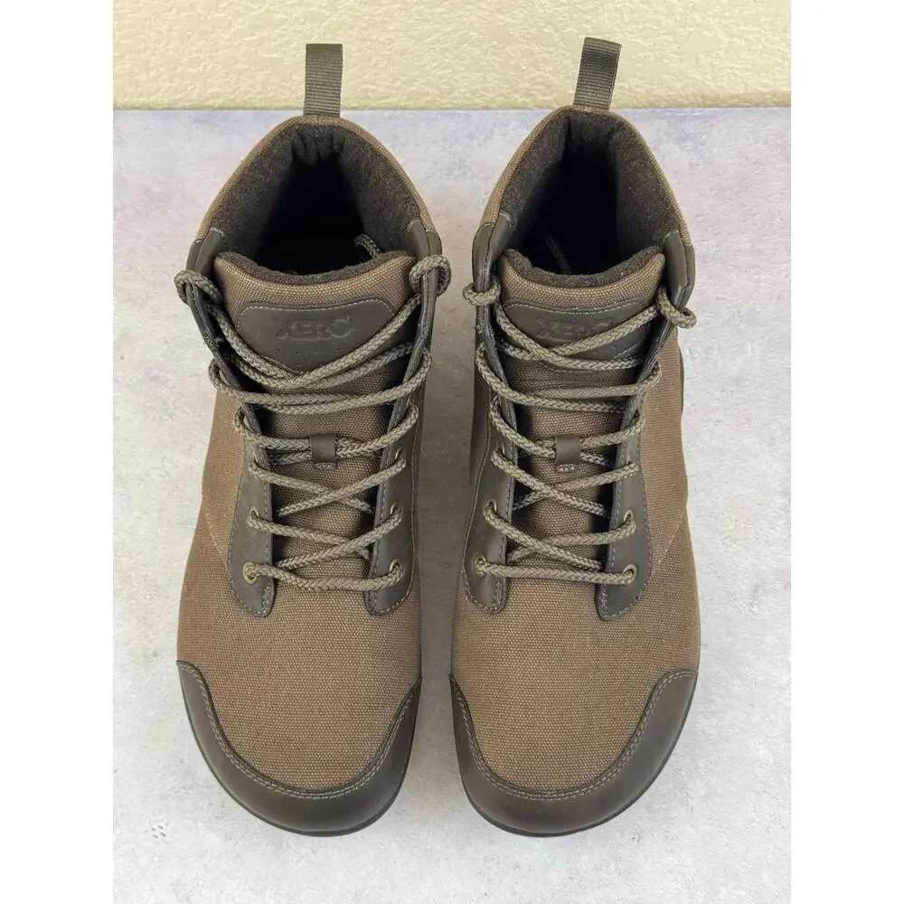 Xero Shoes Denver Chukka Boots Brown Canvas Barefoot Minimalist Men’s Size 11